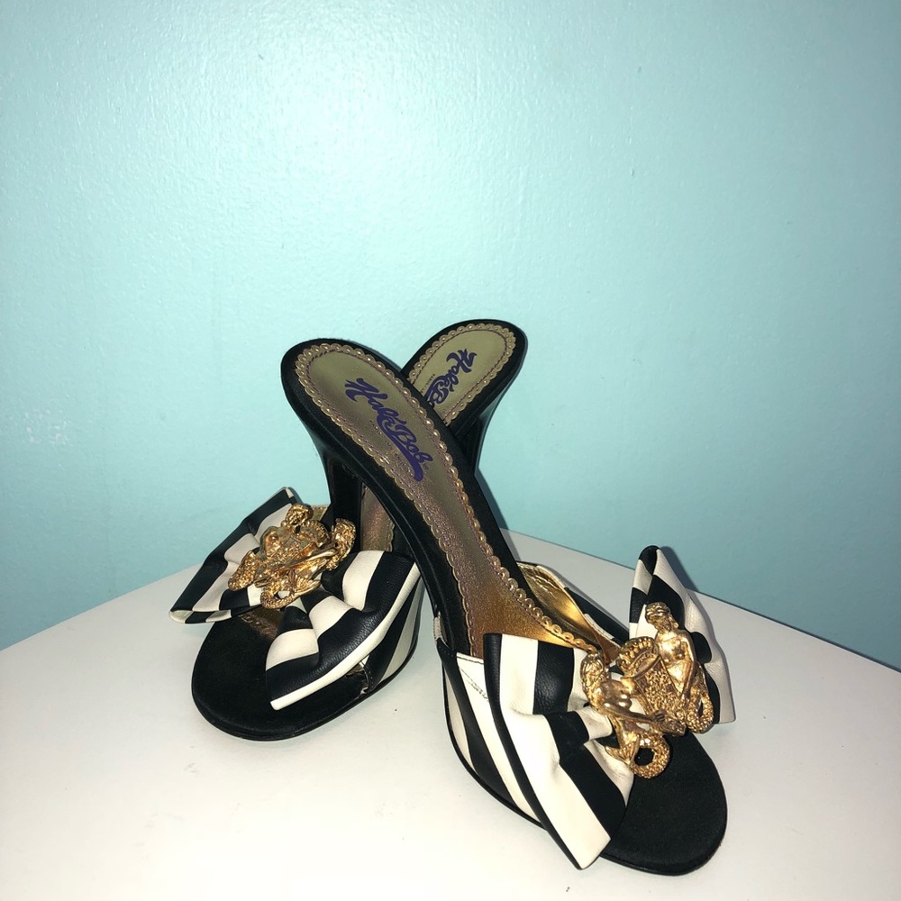 Mermaid slip-on heels